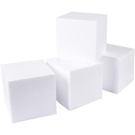 4 polystyrene cubes small