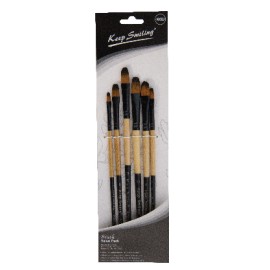 Round Paint Brush Pack of 6 | Keep Smiling