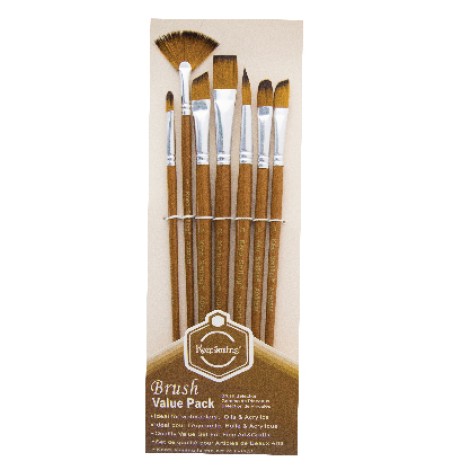 assorted artist paint brushes pack of 7 | keep smiling