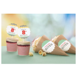 Avery Scallop Labels, Sure Feed™, Permanent Adhesive, Textured, 2-1/2" Diameter, 27 Labels