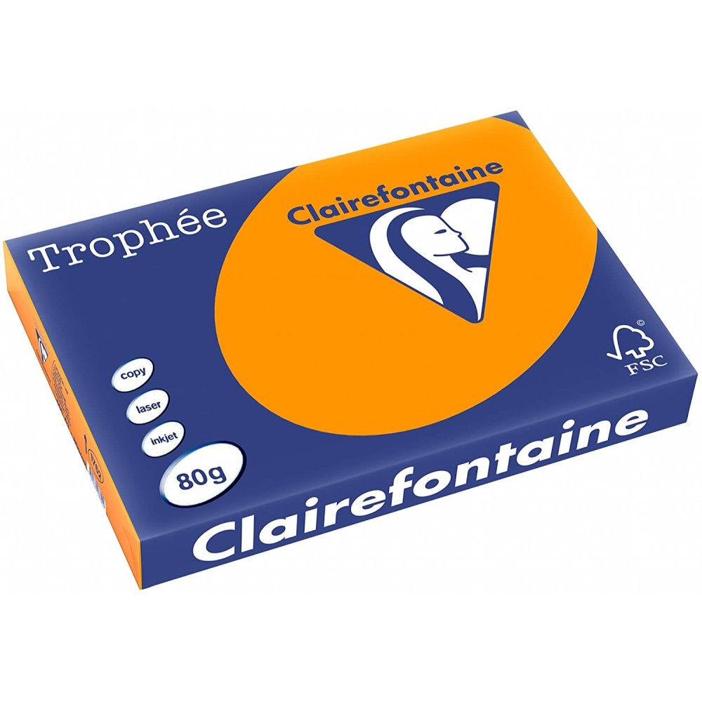 Clairefontaine Trophee 1762C Paper A4 80 g 500 Sheets Orange