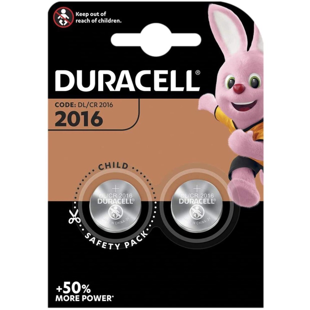 2 DURACELL 2016 Lithium Batteries CR2016