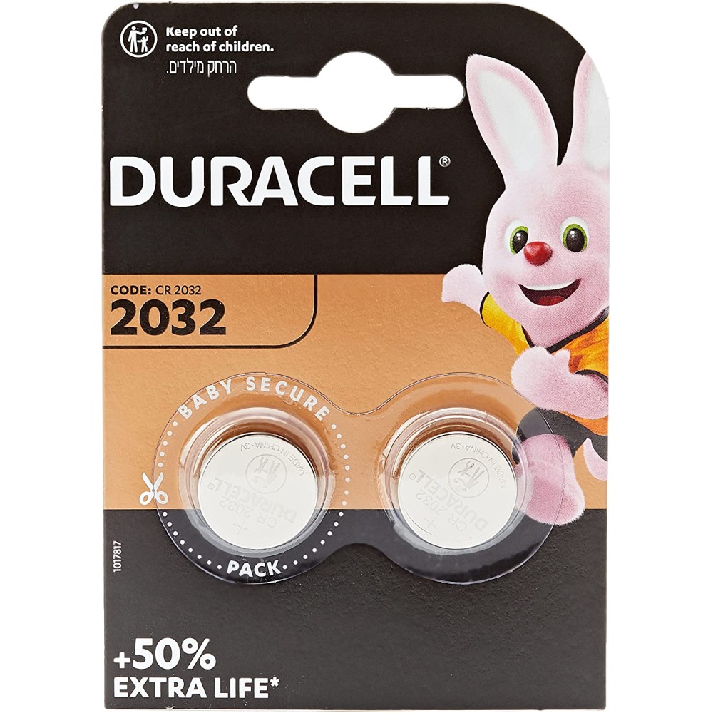 Duracell CR2032 3V Lithium Coin Cell Battery,