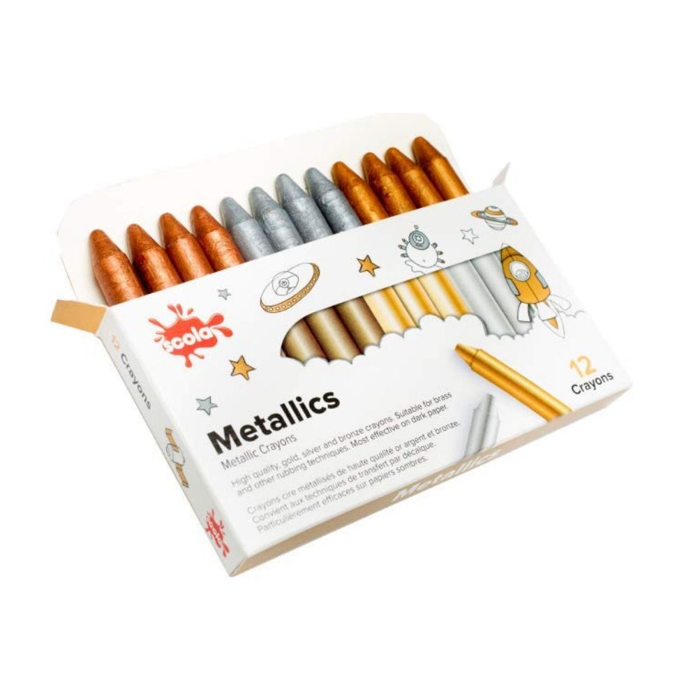 Metallic Crayons set of 12 | Scola