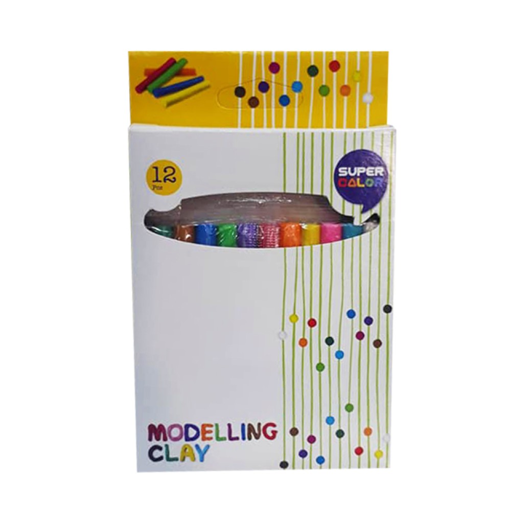 12 Colours Modelling Clay Strips Set For Art Craft Plasticine Play Doh Party