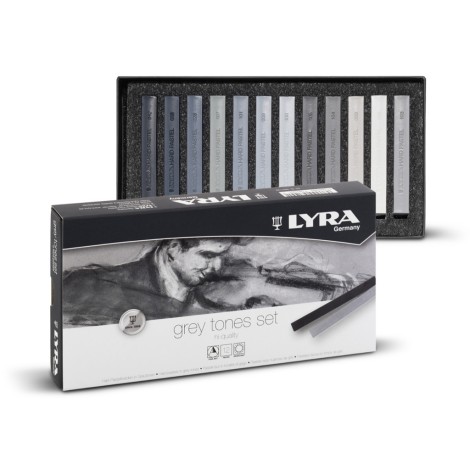 Hard Pastels Grey Tones Set Of 12 | Lyra