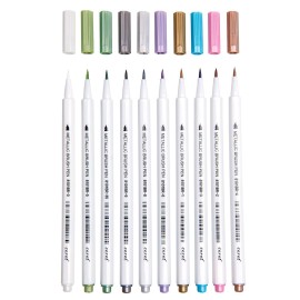 Metallic Brush Marker Pens set of 10 | Corot