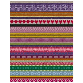 Purple Knit Heart Textured Sheet | Decopatch