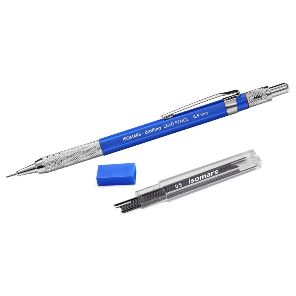 ISOMARS MECHANICAL DRAFTING PENCIL 0.5MM WITH 10 LEADS FREE