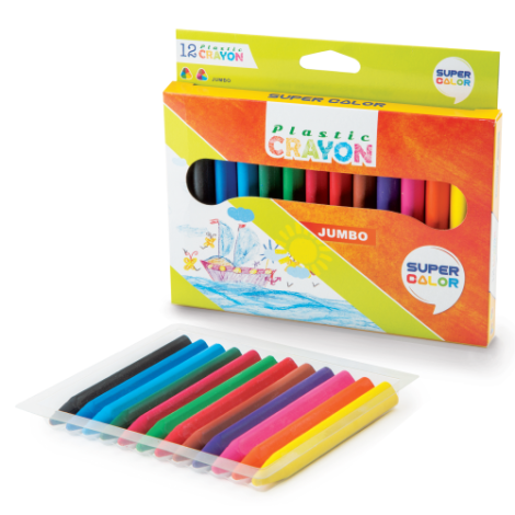 Jumbo Plastic Crayon set of 12 | Super color
