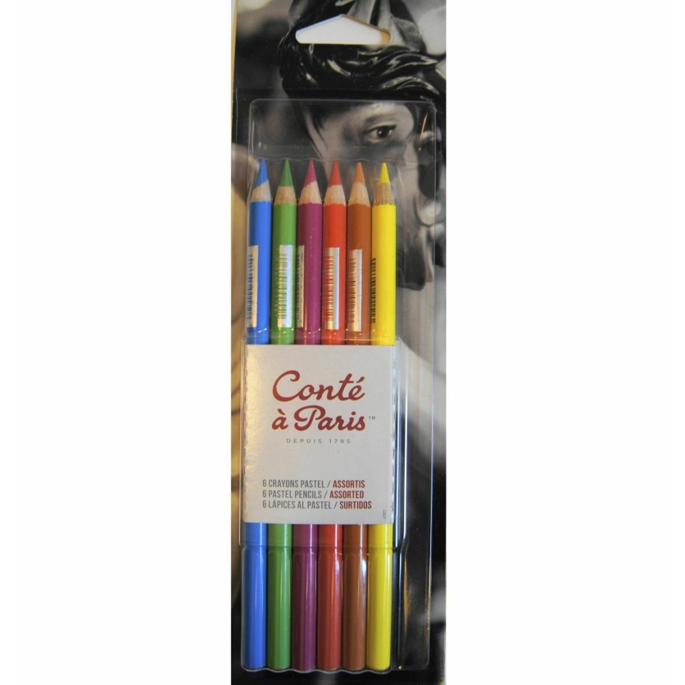 Pastel Pencils Assorted Set of 6 | Conté À Paris
