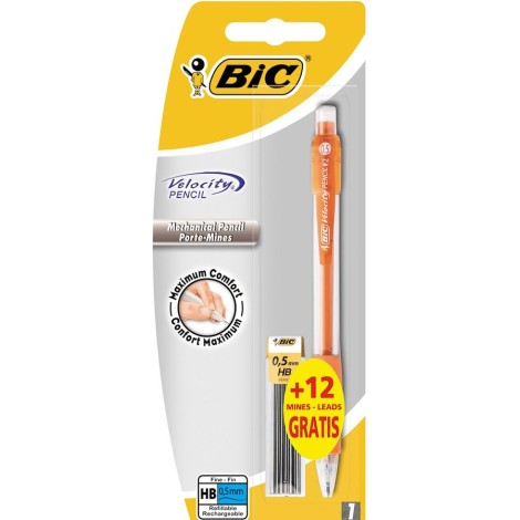 BIC Velocity Mechanical Pencil with 3 x 0.5mm HB Leads