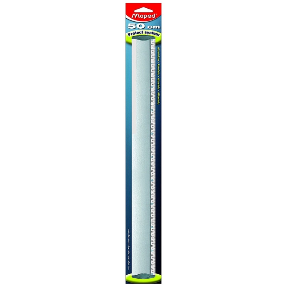 Maped Flachlineal Aluminium 50cm Protect System Ruler