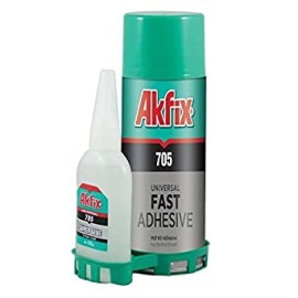 Akfix 705 Super CA Glue with Spray Activator Wood, Metal, Plastic, Leather, Crafts.