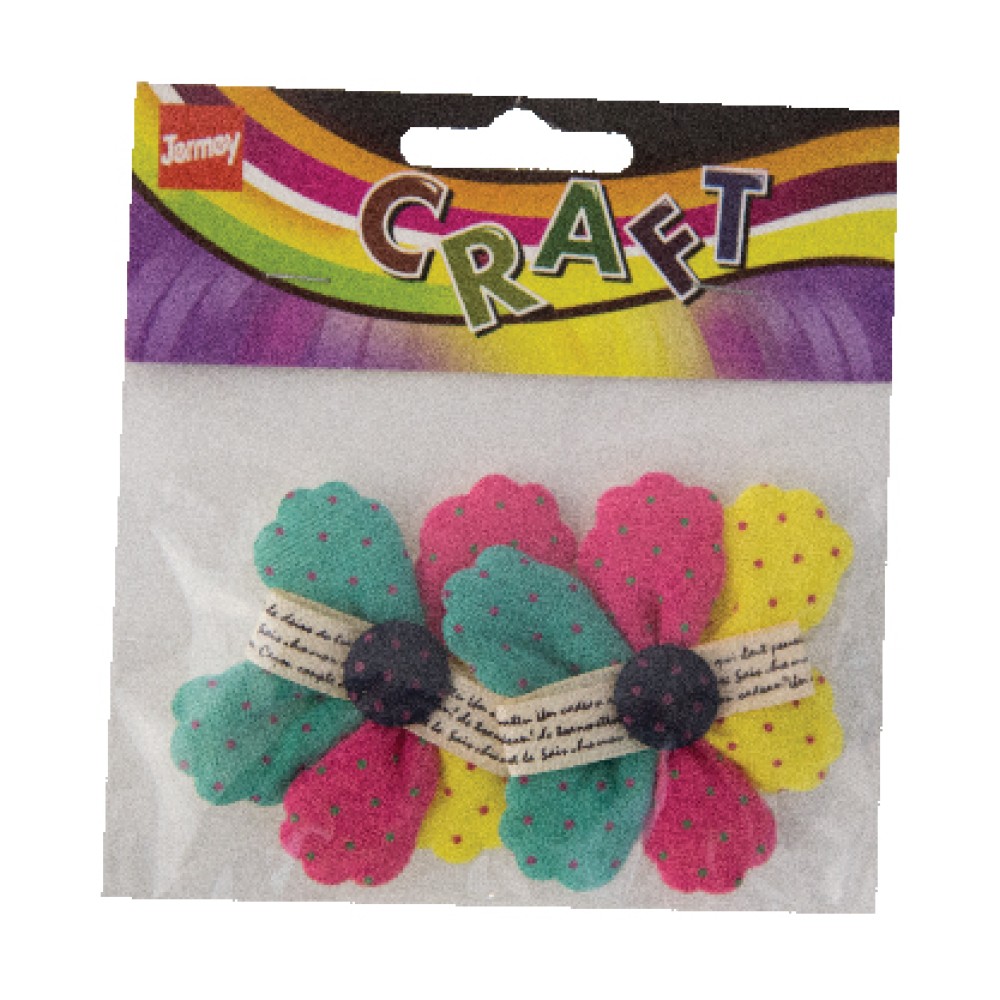 CRAFT YELLOW,GREEN AND PINK FLOWER