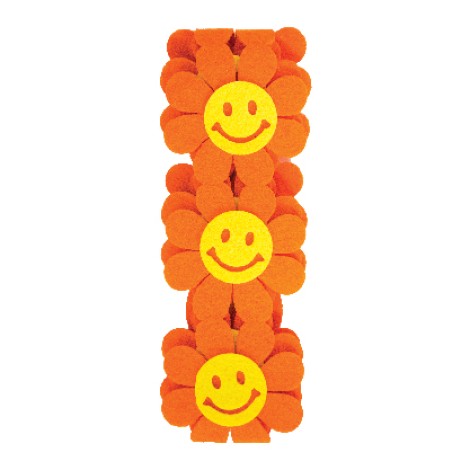 Orange Smiley Face Flower Craft Felt