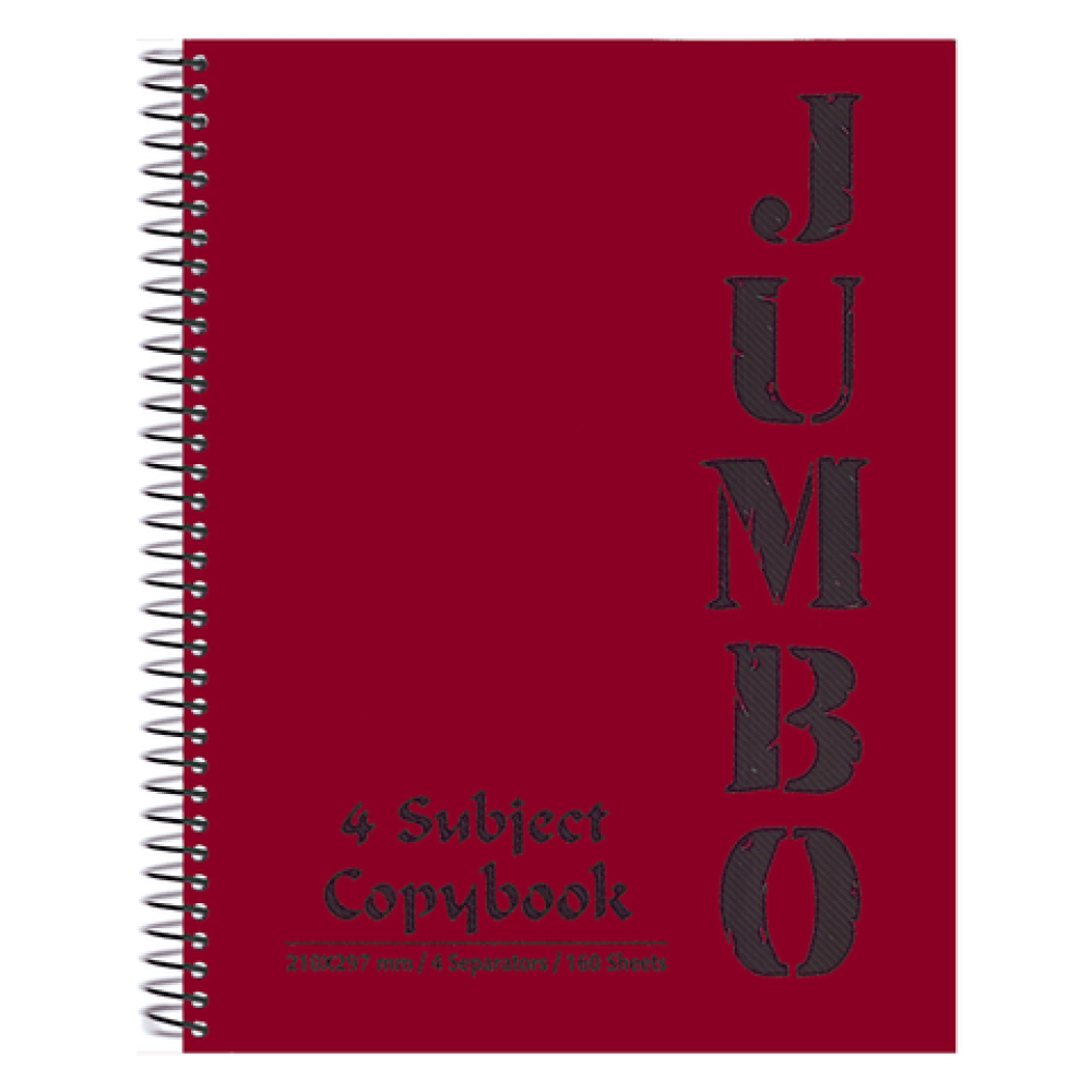 JUMBO Notebook Multiple 4 Subjects 