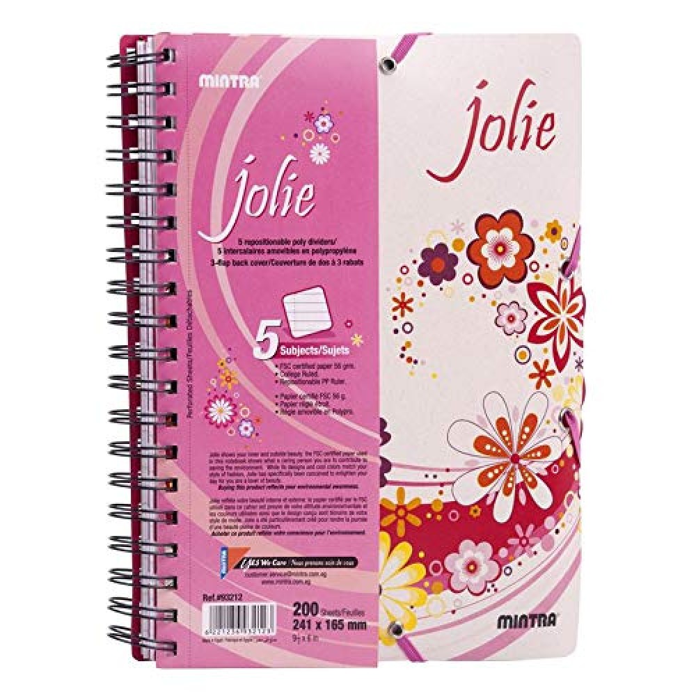 Jolie Notebook A5 (5 Subject)