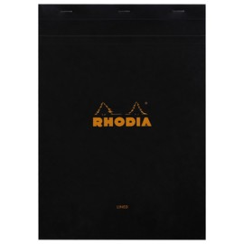 Rhodia Block Notepad A4 black, lined