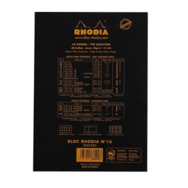 Rhodia Bloc No. 16 Notepad 14.8 x 21 cm Black, Lined