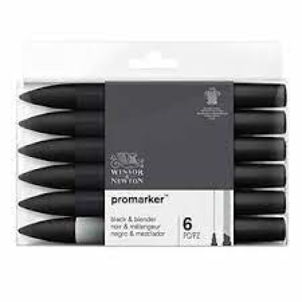 Promarker black & blender Tones Set of 6 | Winsor & Newton