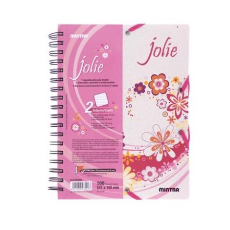 Mintra Jolie Spiral Notebook 2 Subjects 100 Sheets