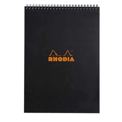 Rhodia Bloc No. 18 Notepad 29.7 x 21cm Black, Squared