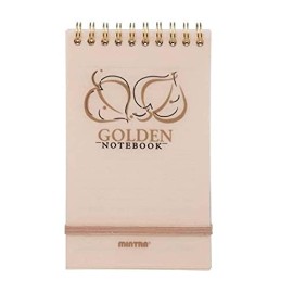 Mintra Gold & Silver noteBook A7, Lined Ruling 80 Sheets