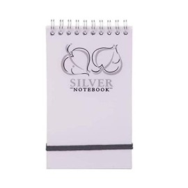 Mintra Gold & Silver noteBook A7, Lined Ruling 80 Sheets