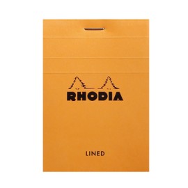 Rhodia Block Notepad A7 Orange, lined