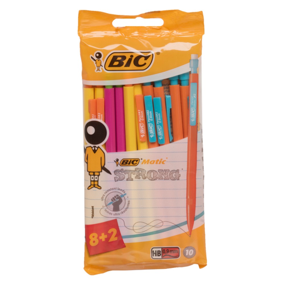 Bic Matic Strong Mechanical Pencil (Pack of 10) 0.9
