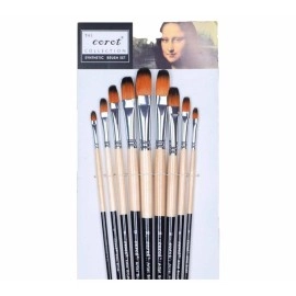 Filbert Brushes Synthetic Pack of 9 | Corot