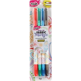 Double Tip Fabric Marker Pen Set of 4 | Tulip