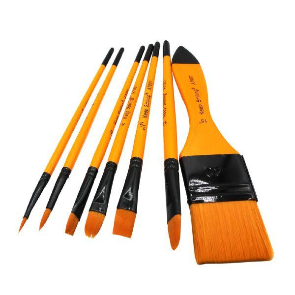 Assorted paint brushes pack of 7 | keep smiling