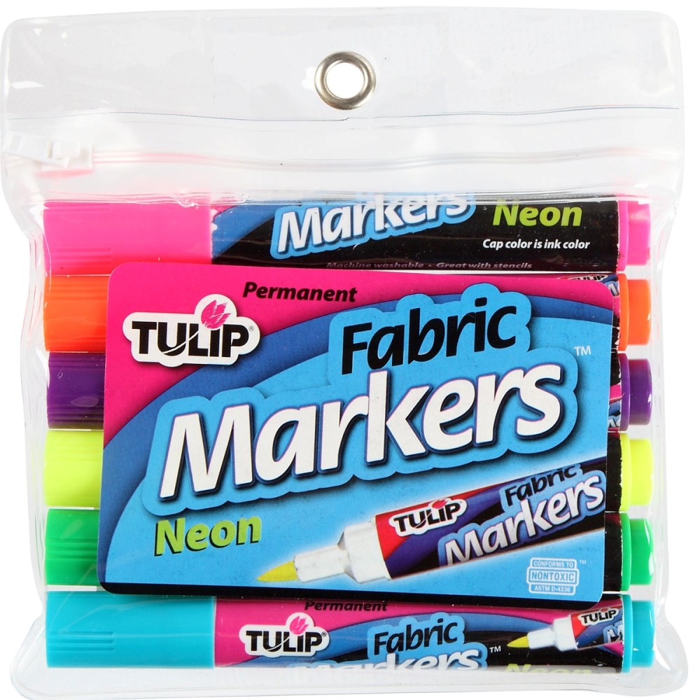 Fabric Markers neon Set Of 6 | Tulip
