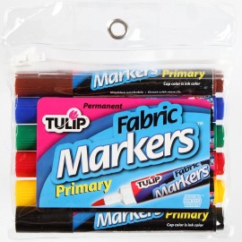 Fabric Markers Primary Set of 6 | Tulip