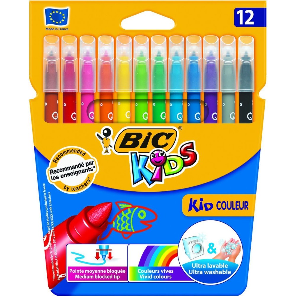Kid Couleur Felt Tip Pens set of 12 | bic