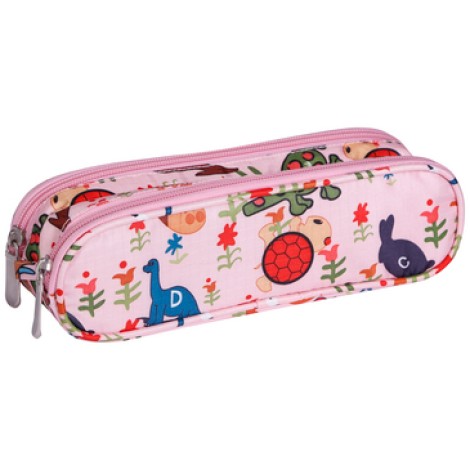 pink pencil cases Rectangular 2 zips | Clairefontaine