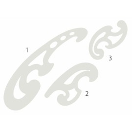 ISO SET OF 3 FRENCH CURVES FCC3