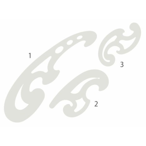 ISO SET OF 3 FRENCH CURVES FCC3