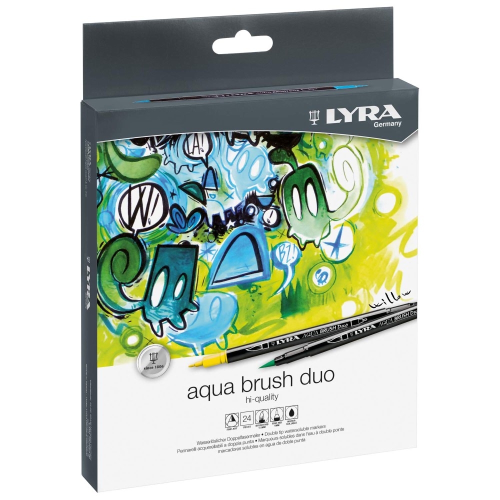Aqua Brush Duo set of 24 | lyra