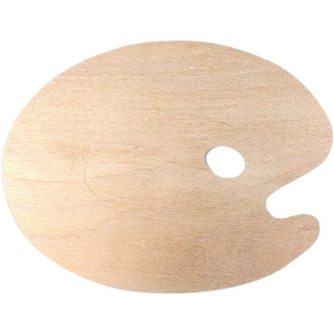 oval Wood Paint Pallete 40*30 | Xpal