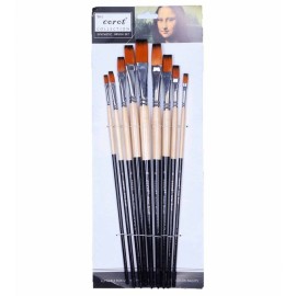 Flat Brushes Synthetic Pack of 9 | Corot