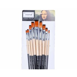 Flat Brushes Synthetic Pack Of 9 | Corot