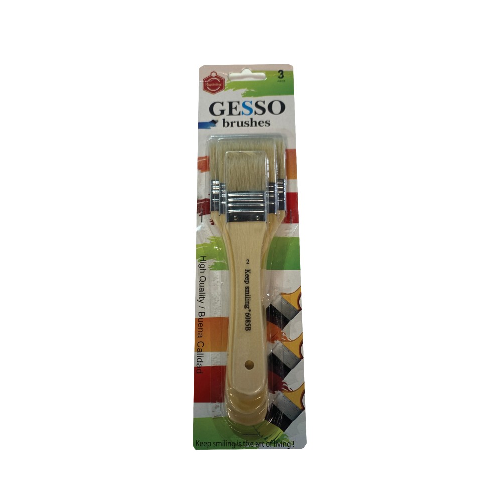 Gesso Brushes pack of 3 | keep smiling