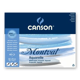 Canson Montval 300gsm Watercolour Paper pad 32x41cm