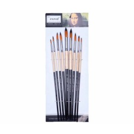 Round Brushes Synthetic Pack of 9 | Corot