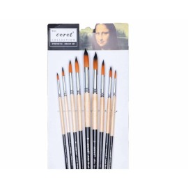 Round Brushes Synthetic Pack Of 9 | Corot