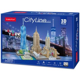 CubicFun 3D Puzzles for Kids Ages 8-10 New York Cityline Architecture Building