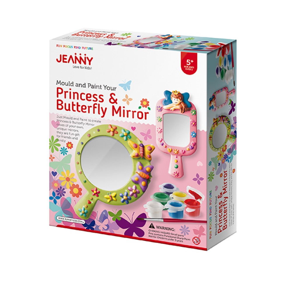 MOULD & PAINT YOUR PRINCESS & BUTTERFLY MIRROR